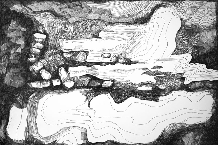 Rozemarijn Westerink - Garden, pen, ink and graphite on paper, 50 x 65 cm, 2019